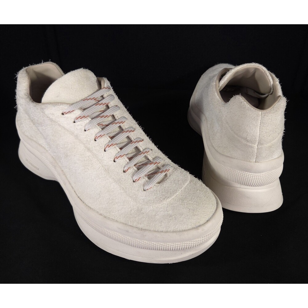 Jil Sander Suede Sneakers US 11 EU 44 Mens Ivory Vibram $790